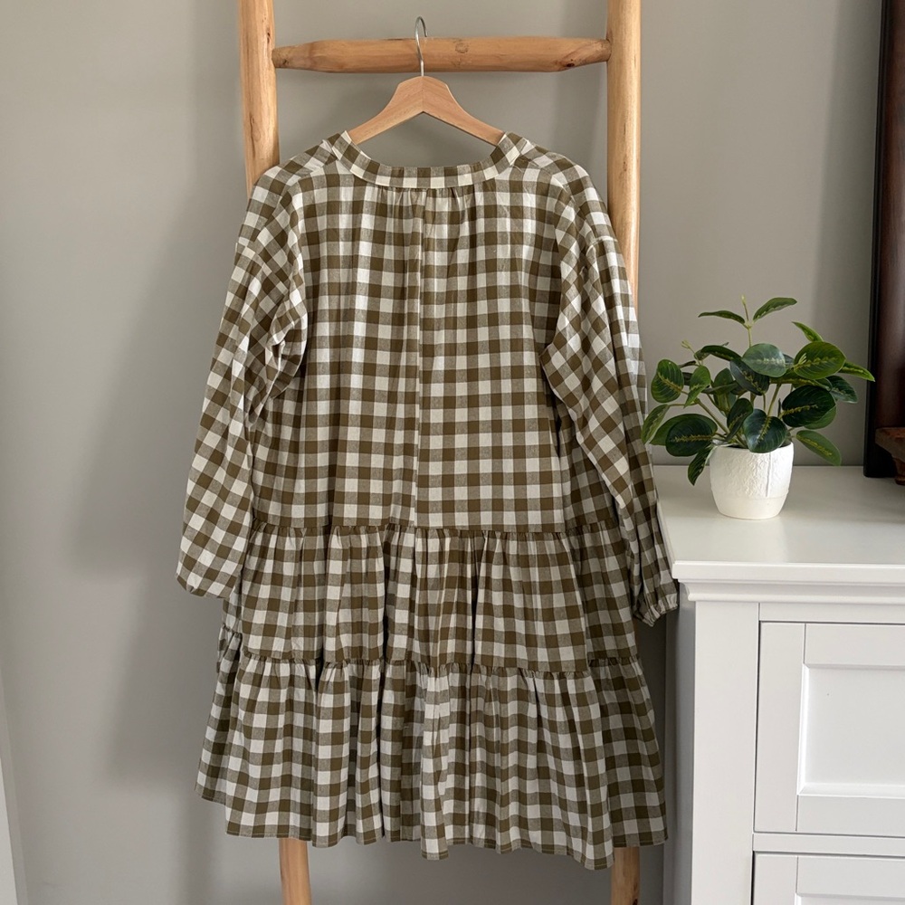 Lullaby Club Avalon Smock Gingham Mini Dress XS - Picture 6 of 7